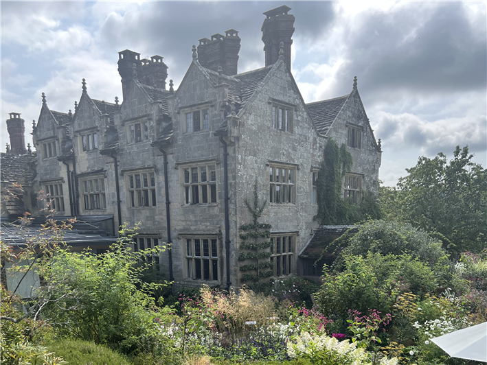 building from the garden
